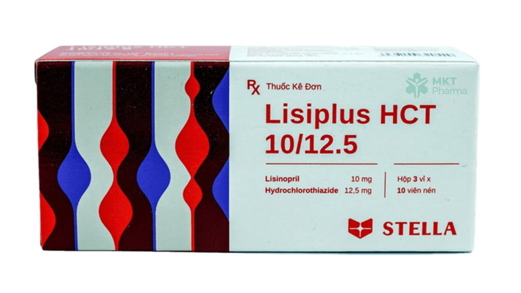 Lisiplus HCT 10/12.5 - Điều trị tăng huyết áp