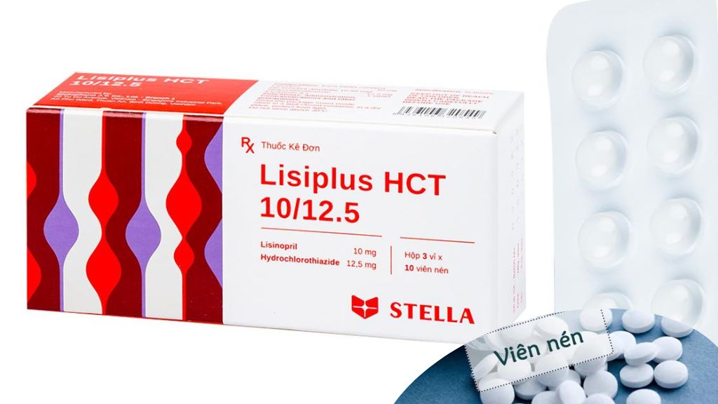 Quy cách đóng gói và dạng viên nén của thuốc Lisiplus HCT 10/12.5